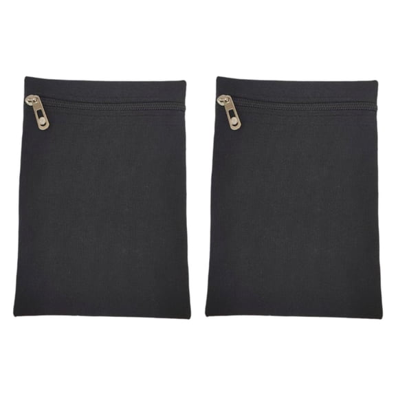 S SERENABLE 2 Pieces Coats Pocket Sew in Side Pocket Zipper Coat Inside Pocket Travel Security Pocket Canvas Material Suitable for Clothing Sewing Travel Daily Us black