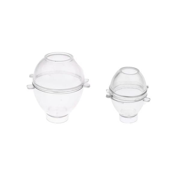 S SERENABLE 2 Pieces Egg Shaped Clear Plastic Candle Candle Making Pattern DIY Candle Making Supplies