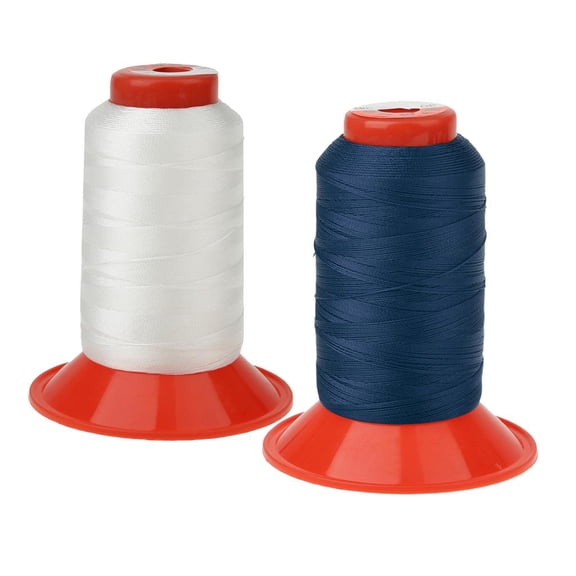 S SERENABLE 2 Pieces (, White) Strong Bonded Nylon Tent Sewing Thread, 500 Meters/Each for Shoes, Backpack, Clothes, Canvas