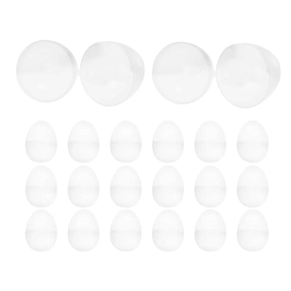 S SERENABLE 20 Easter Egg Fillable Decorative Eggs Surprise Eggs Ornament Storage Boxes Made of PP for Easter Nest Treasures Children's Birthday Party Classro