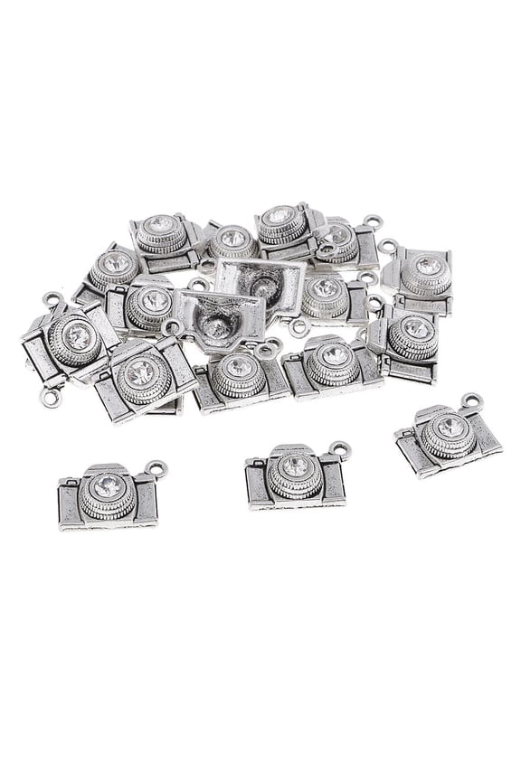 S SERENABLE 20 Pieces Antique Silver Fashion Camera Design Craft Supplies Charms Pendants For Crafting, Jewelry Findings Making Accessory For DIY Necklace Bracele