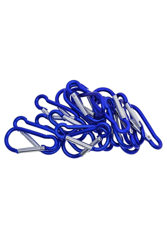 S SERENABLE 20 Pieces Carabiner Spring Clip Hook Keychain Sports Climbing For Outdoor Sports Blue