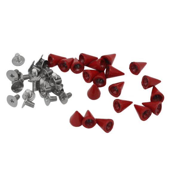 S SERENABLE 20 Sets Cone Spikes Studs DIY Craft Cool Rivets Punk 7 X 10mm For Art Making, Shoes, Belts, Handbags Leather Crafts And Clothes Making
