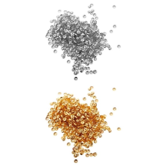S SERENABLE 2000Pieces Mixed Color Alloy Flower Bead Caps End Caps For Jewelry Making Findings 5mm