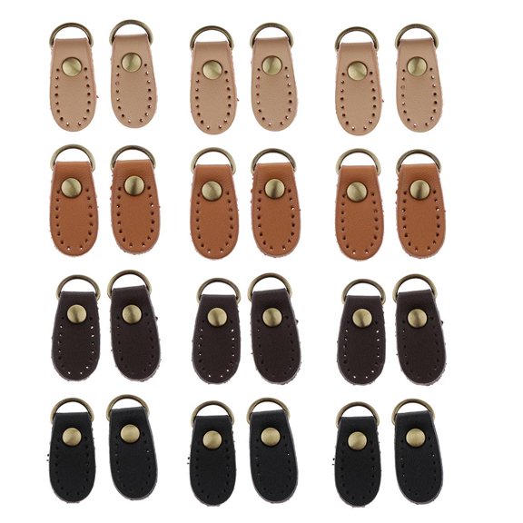 S SERENABLE 24pcs Sewing PU Leather Handbag Strap Buckle Hook DIY Zipper Puller Replacement