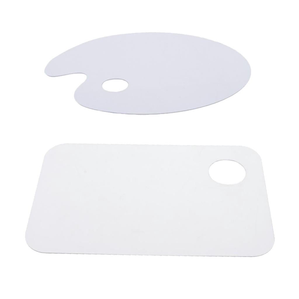 S SERENABLE 2Pc Artist Paint Pallet Painting Tray Palettes Color Mixing for Acrylic Painting