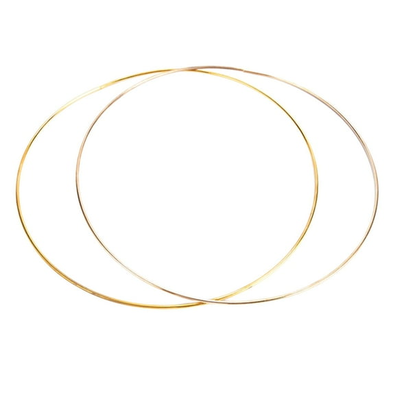S SERENABLE 2Pcs Metal Floral Hoop Metal Hoop Wreath Frame Floral Wreath Round Craft Hoop Rings for DIY Dreamcatcher Wall Hanging Decor 3.5mmx35cm