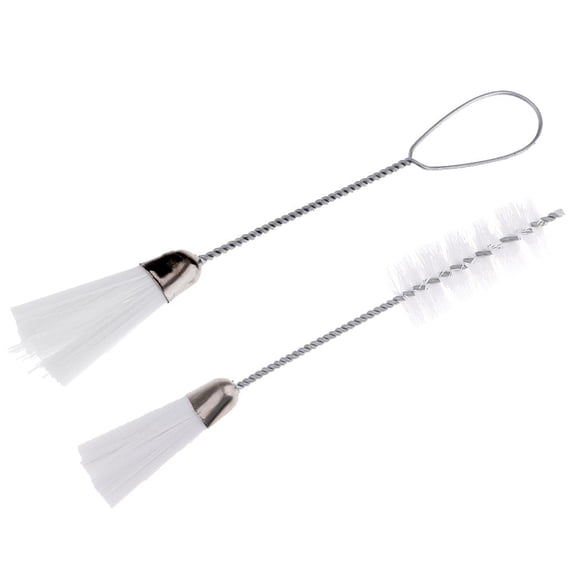 S SERENABLE 2Pcs Sewing Machine Cleaning Brush Keyboard Brush Nylon Lint Brush, Single And Double Heads, 14cm Long