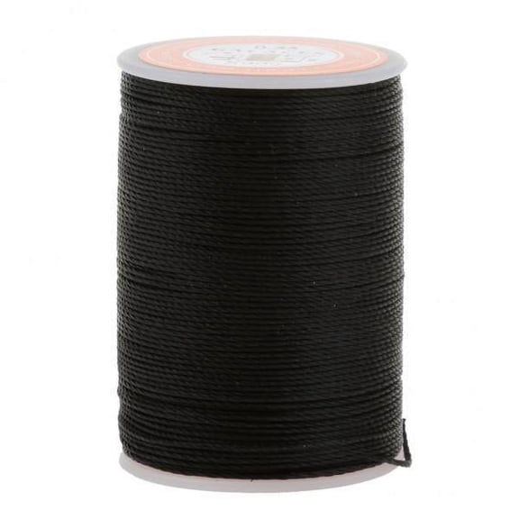 S SERENABLE 2x 93 Yards Canvas Sewing Waxed Round Thread for Leather Crafts, Waxed Thread for Leather Work DIY Jewellery Making Shoes , Polyester , 0.55mm