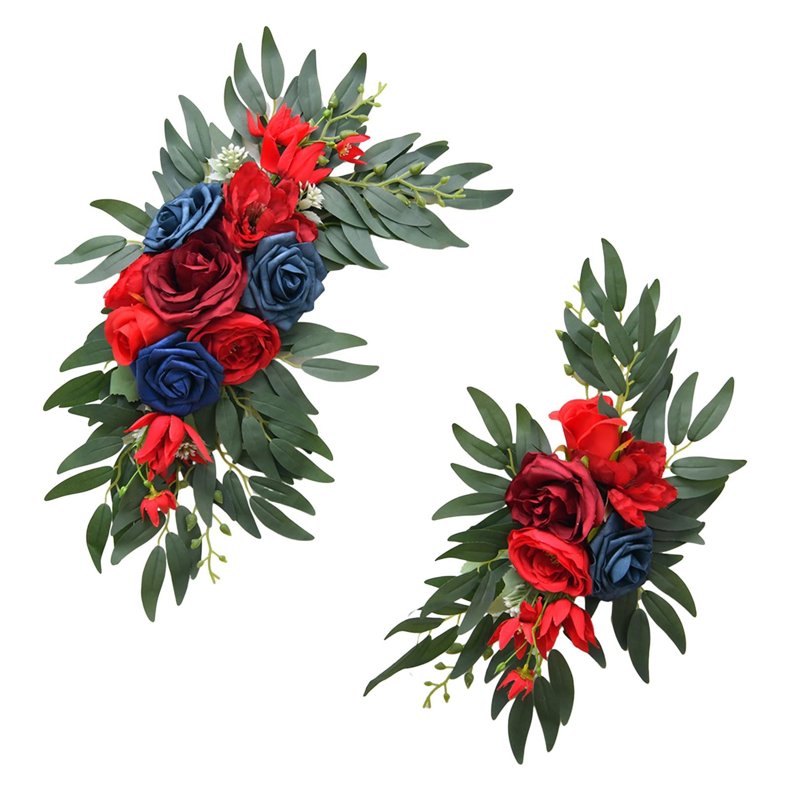 Rustic Welcome Flowers S SERENABLE 2x Artificial Flowers Swag Set Artificial Wedding Arch ...