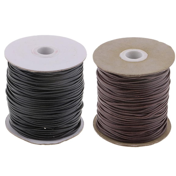 S SERENABLE 2x Spun Cotton Thread Sewing Beaded Cords for Jewelry Making Binding Wrapping Tying Tying Lacing Beading 80m