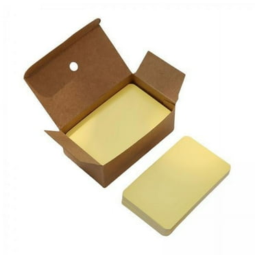 S SERENABLE 2x100Pcs Small Blank Business Cards 3.5x2 for DIY Party Invitations Art Crafts Yellow 2 Pcs