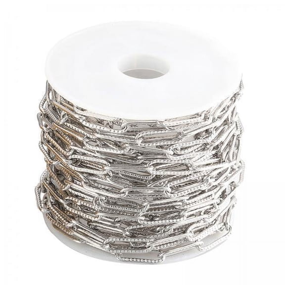 S SERENABLE 2xPaperclip Link Chain Paperclip Chain Welded Joint 39 Inch 12x4x1mm for Jewelry Making Link Chain for Anklet DIY Bracelet , , 3 Pcs