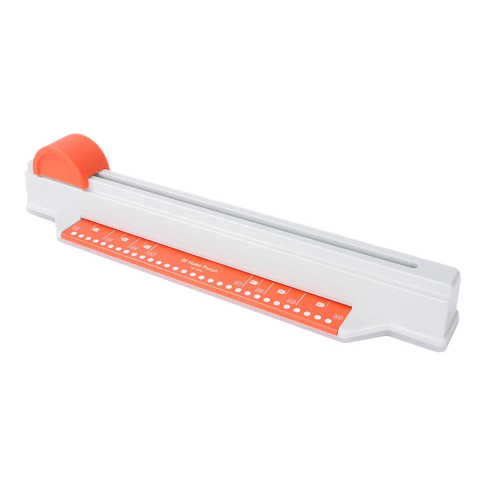 S SERENABLE 30 Hole Puncher Hole Punch Tool 5 Sheet A4/30 Holes Manual Desktop Hole Pouch Binding Machine Paper Punches for Orange