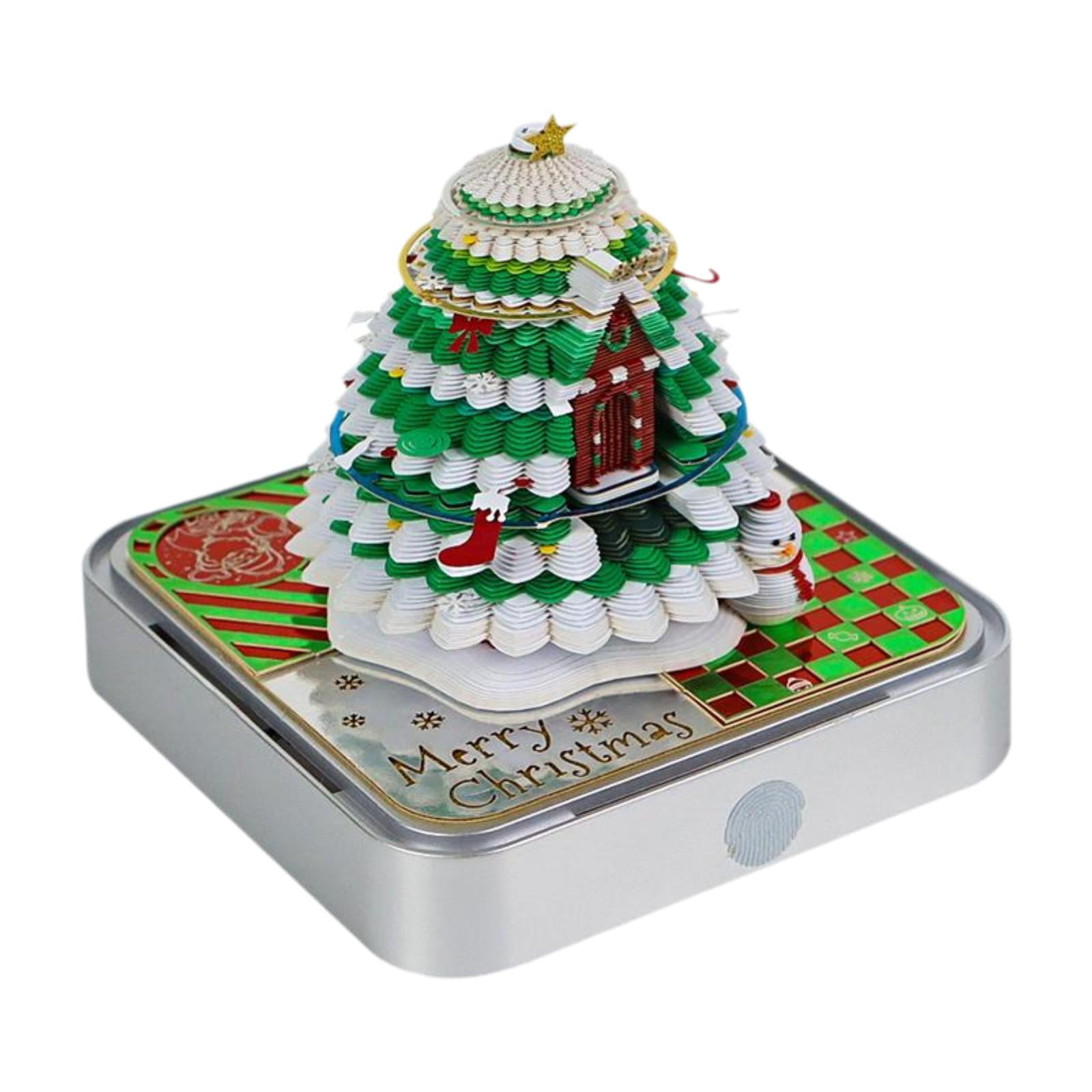 S SERENABLE 3D Panoramic Papercut Calendar 2025 Memo Pad Calendar