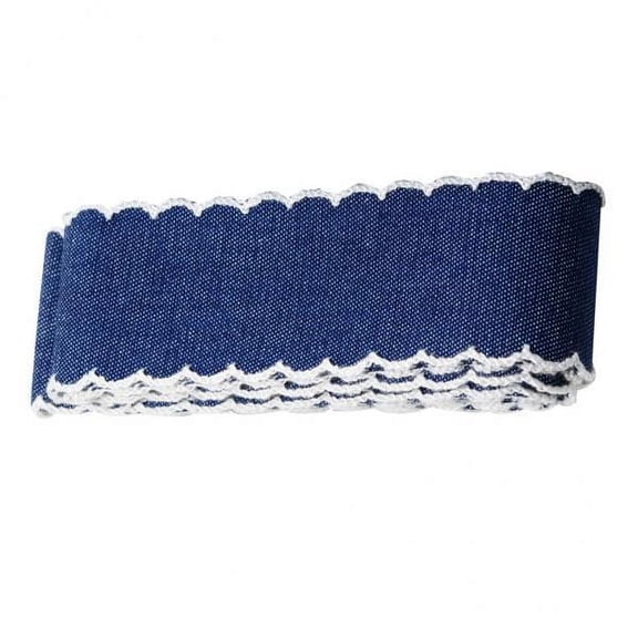 S SERENABLE 3x2 Yards Denim Jean Ribbon for DIY Hair Bow Decoration Navy 25mm 3 Pcs