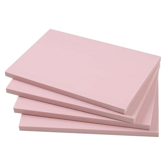 S SERENABLE 4 Pieces Rubber Carving Blocks Engraving Block Soft Rubber Stamping Block Pink Linoleum Blocks for Starters and Professionals