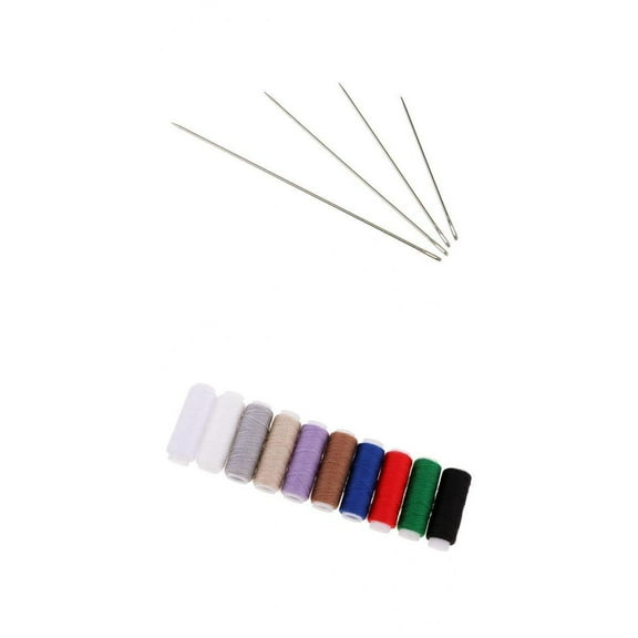 S SERENABLE 4 Sizes LONG steel material hand Sewing and Spools Assorted Extra Strong Polyester Sewing Thread Jeans Thread FOR Leather Quilt Blanket Cushion Curtain Beading Crafting Handworking