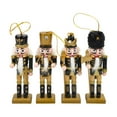 thumbnail image 1 of S SERENABLE 4Pcs Christmas Black Nutcrackers Figures Wooden Nutcracker Soldier Figure Collectible Xmas Gifts, 1 of 8
