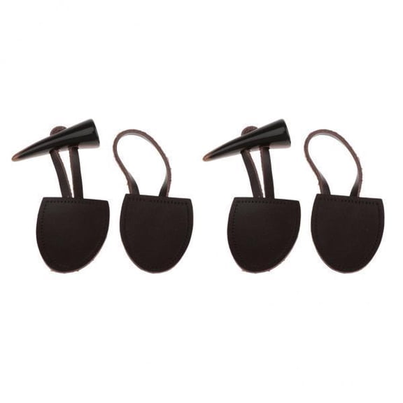 S SERENABLE 4x2 sets Pu Leather Toggle Button Coat Jacket Duffle Fastener Brown 4 Pcs