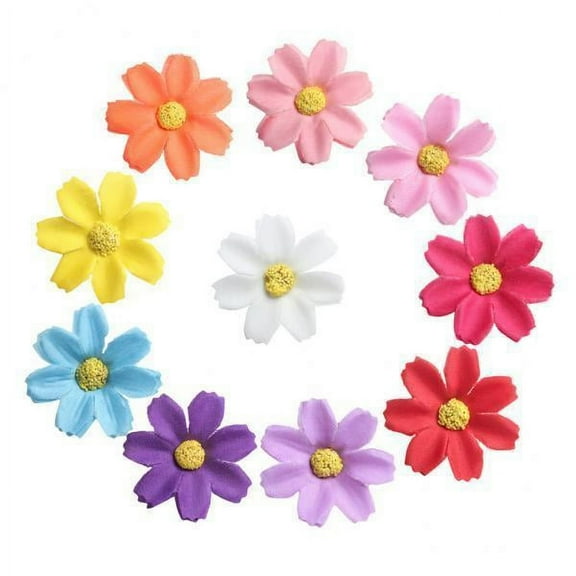 S SERENABLE 4x50 Pieces Artificial Flower Head Silk Daisy Wedding Decoration mixed