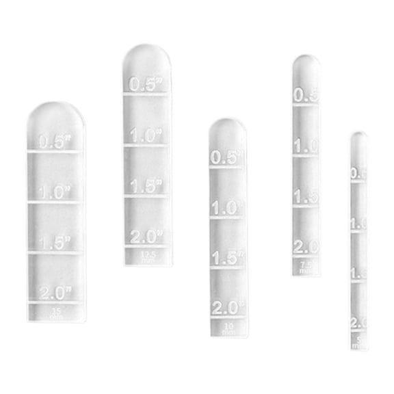S SERENABLE 5Pcs Clay Rulers Acrylic Rulers with Clear Scale Lightweight Arch Guide Tool for ARC Rainbow Earrings Clay Art Sculptors