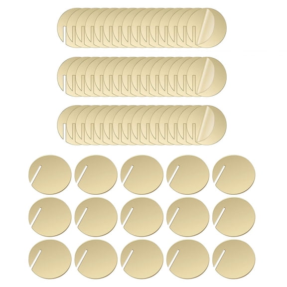 S SERENABLE 60Pcs Acrylic Drink Tags Acrylic Drink Markers Round Blank Party Drink Tag Glass Name Tags for Parties Festival Birthday Gold