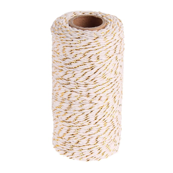 S SERENABLE 66 Feet Green Leaf Ribbon Waxed Rope Green Leaves Ribbon Artificial Vine Garland for Hanging Gardening Gift Wrap Party Photo Wall Decoration , White Gold, as described