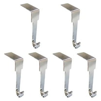 S SERENABLE 6Pcs Christmas Stockings Holder Hanger, Fireplace Stocking Hanger, Non Slip Metal Xmas Decoration Stocking Holders for Mantle Silver