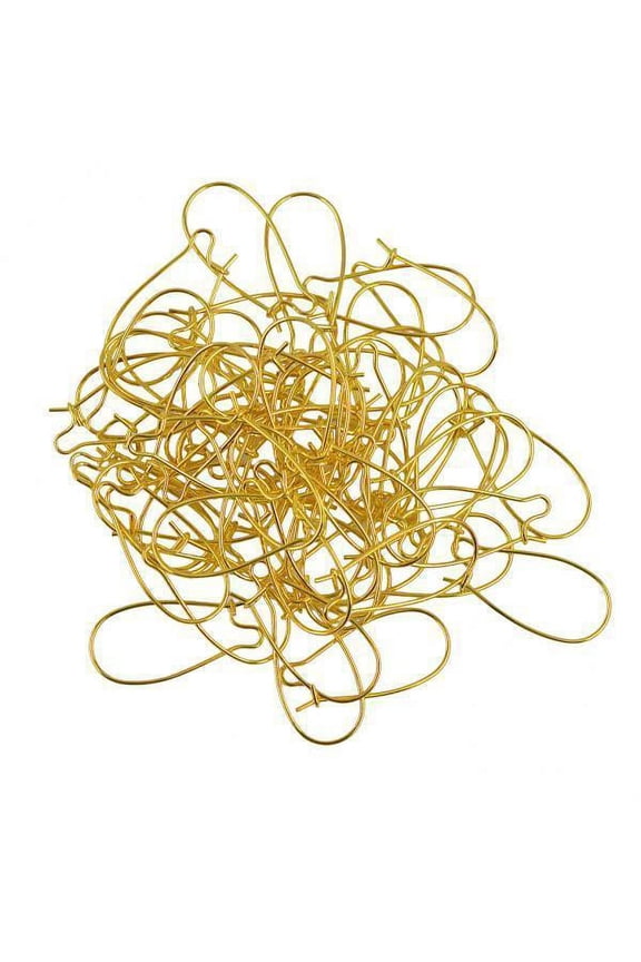 S SERENABLE 6x50pcs DIY Jewelry Making Finding French Earring Hook Ear Wires Gold 25mm