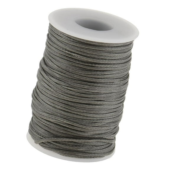 S SERENABLE 70M Leather Craft Sewing Waxed Thread Heavy Duty Waxed Thread Sewing 1.2mm 210D Flat Cord Leather Hand Stitching for Repair Shoes, Purses, Luggage etc - Gray