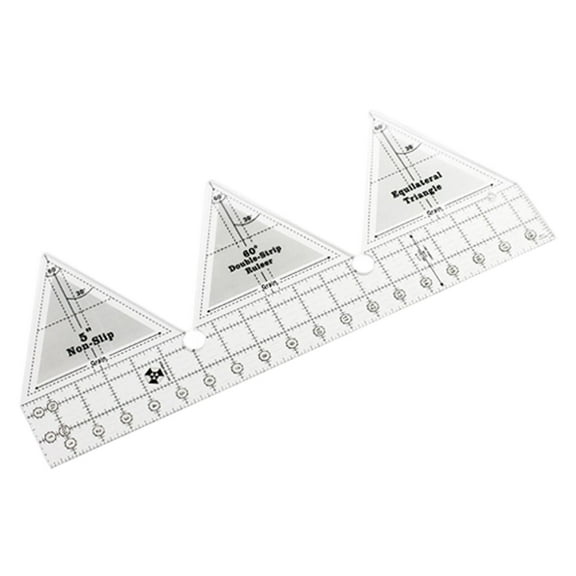 S SERENABLE 90 Degree Double Strip Ruler 18'' with Dotted Line Nonslip Creative Cutting Guide Transparent DIY Acrylic for Sewing Template Template Ruler
