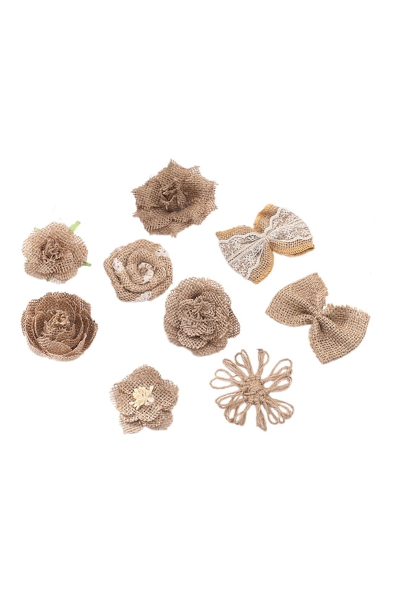 S SERENABLE 9x Bows Embellishments Charms Supplies Ornaments for Shoes Hair Clip Bouquet