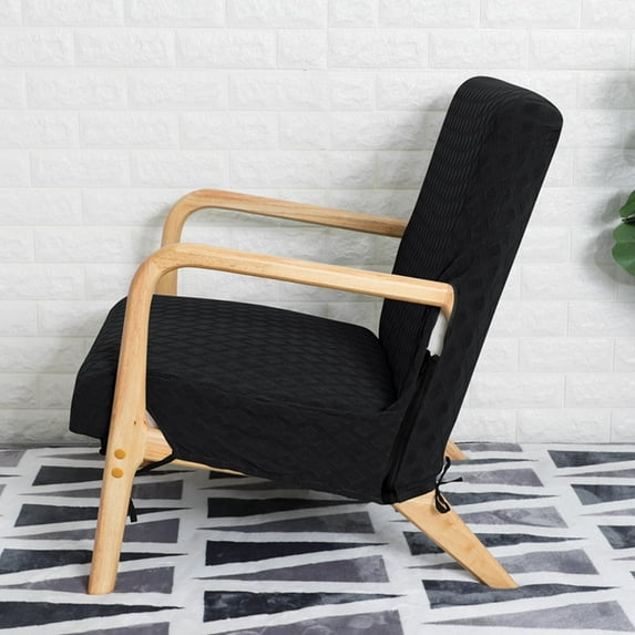 S SERENABLE Armchair Slipcover Removable Stretch Chair Cover Waterproof Modern Widely Usage Home Decor Stylish for Dining Room Chairs Furniture Covers Black