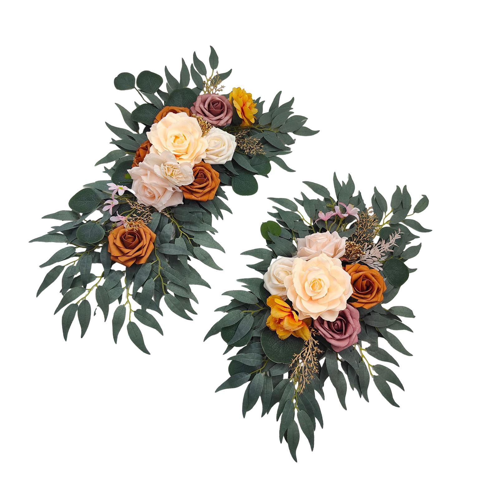 S SERENABLE Artificial Flower Swag Wedding Arch Flowers Set of 2 for Wedding Party
