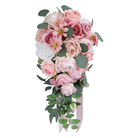 S SERENABLE Bridal Wedding Throw Bouquet Artificial Bridal Bouquet Tossing Bouquet Wedding Bouquets for Party French Rustic Wedding Decor