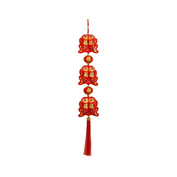 S SERENABLE Chinese New Year Hanging Decoration Charm Tassel Red Spring Festival Character for Door Office Home Party Supplies