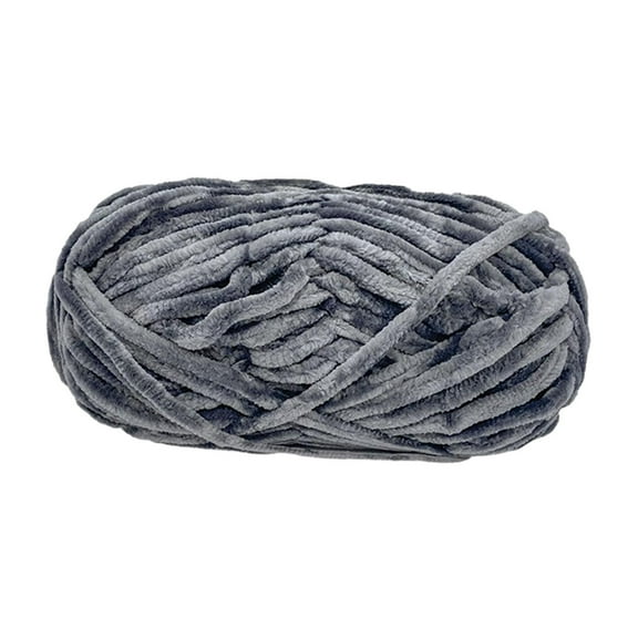 S SERENABLE Chunky Yarn Bulky Yarn Arm Knit Yarn Thickness 6mm Tube Giant Yarn Bulky Giant Wool Yarn Weight Yarn for Hats Craft Bed Fence Dark Gray