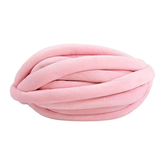 S SERENABLE Chunky Yarn Jumbo Tubular Yarn Hand Knit Soft Knitting Bulky Yarn Arm Knit Yarn for Throw Tapestry Rug Making Pet Bed Macrame pink