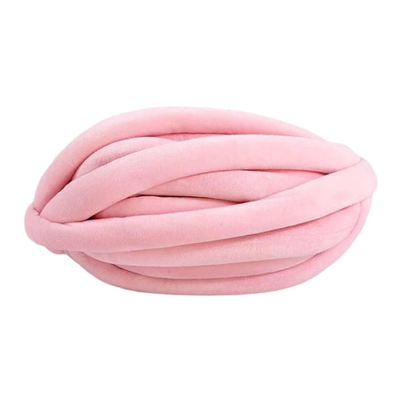 S SERENABLE Chunky Yarn Jumbo Tubular Yarn Hand Knit Soft Knitting Bulky Yarn Arm Knit Yarn for Throw Tapestry Rug Making Pet Bed Macrame pink