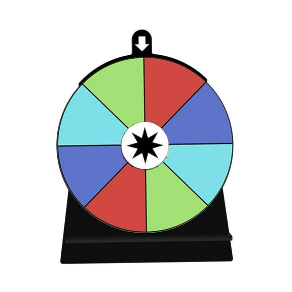 S SERENABLE Color Rotating Wheel Fortune Wheel Editable Portable Roulette Wheel Drinking Game for Party Carnival Bar Classroom Restaurant 8 Slots