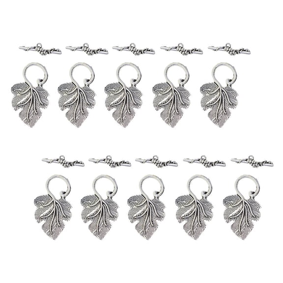 S SERENABLE DIY Clasp Toggle, O T Toggles For Jewelry Making, Beading Clasps And Closures, Jewelry Findings Toggle Clasps, Jewelry Clasps For Necklaces, 10Pcs/Set Silver