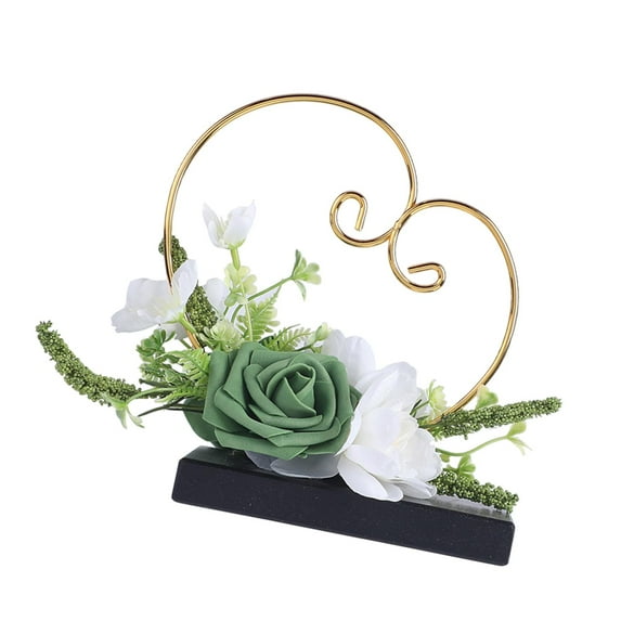 S SERENABLE Decor of Reception of The Wedding Basket of The Wedding Flower Support, Elegant Decoration of Decoration of Artificial Flowers Green