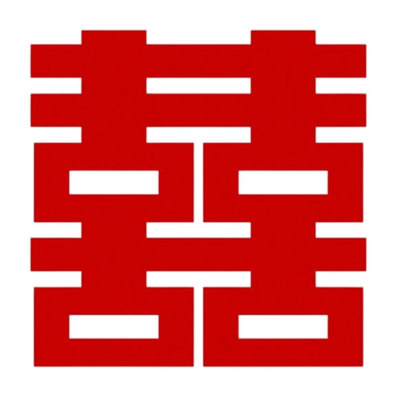 S SERENABLE Double Happiness Sticker Window Sticker Traditional Chinese Wedding Decoration Photography Prop for Party Background Corridor 120cm