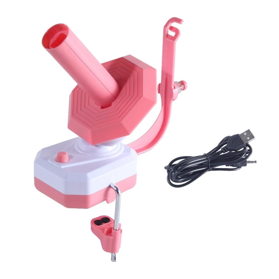 S SERENABLE Electric Yarn Ball Winder Thread Winder Efficiently Portable Automatic Yarn Winder for Sewing Accessories Crocheting Knitters Pink