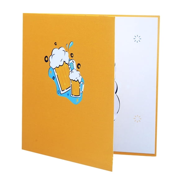 S SERENABLE Father's Day Greeting Card 3D Greeting Card 3D Dad Thank You Greeting Card Popup Greeting Card Anniversary Card for Party Men Gold Cover