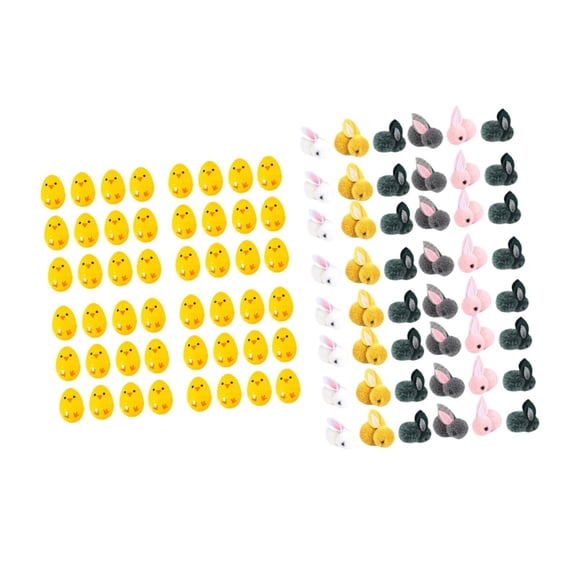 S SERENABLE Filled Easter Eggs Basket Stuffers Fillers with Stuffed Bunny Dolls Themed Party Ornaments Novelty Easter Gifts Stuffed Dolls 48 set