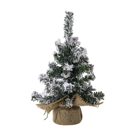 S SERENABLE Flocked Christmas Tree Artificial Christmas Tree Desktop Xmas Tree Mini Christmas Tree for Shelf Home Halloween Shop Showcase 20 cm