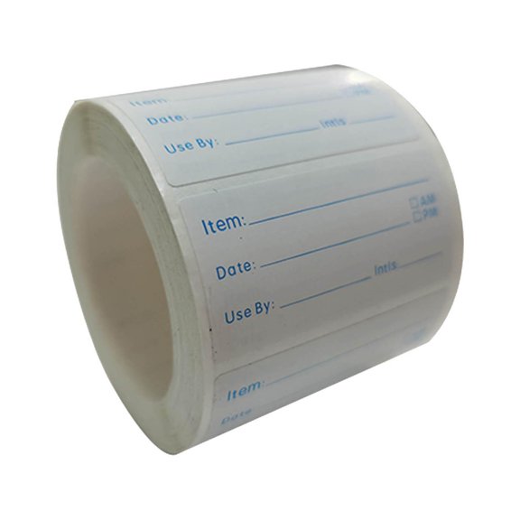 S SERENABLE Food Freezer Labels 50x25mm Leaves No Residue Leftover Labeling Self-Adhesive Stickers for Food Containers Jars Home and Restaurant Use , Blue font