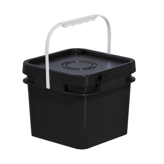 S SERENABLE Food Storage Pail Square Bucket with Handle and Lid Heavy Duty Container Paint Bucket for Industrial Paint Water Kitchen Home 8L